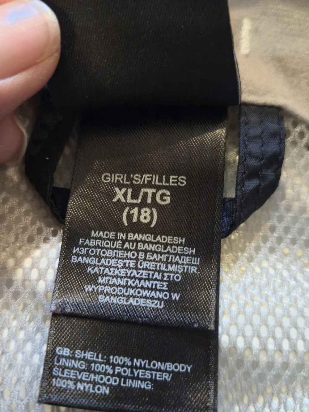 The North Face Girls Black Waterproof/windbreaker Jacket